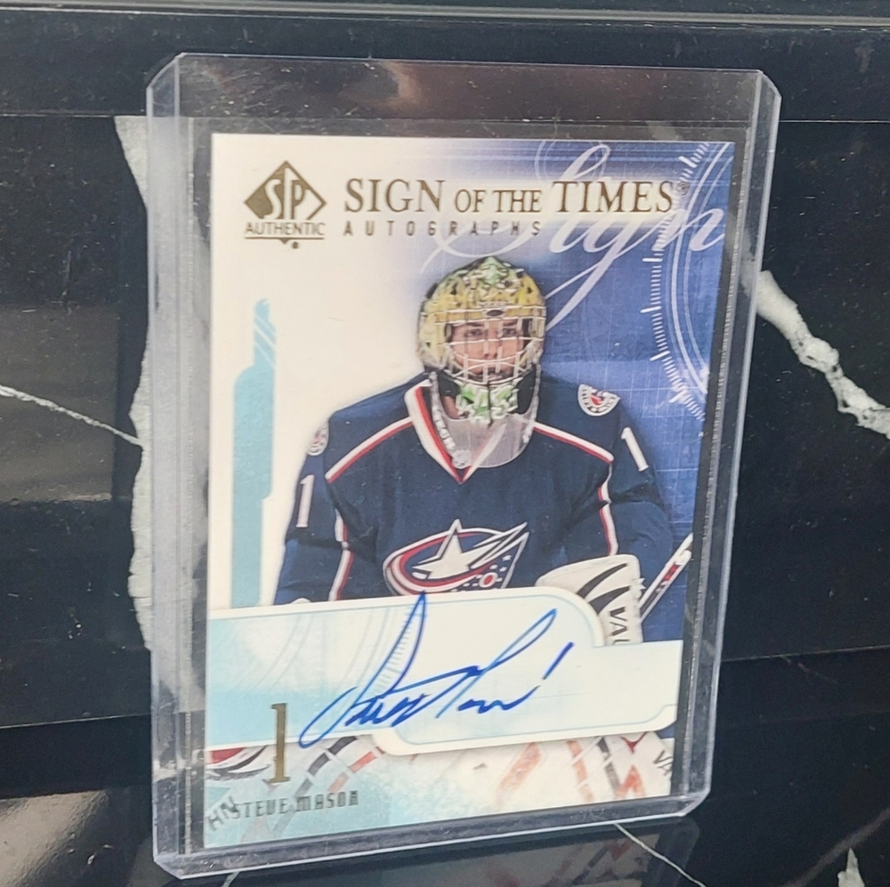 Steve Mason Upper Deck SP Authentic Sign of the Times Rookie 2008/09 Blue Jacket